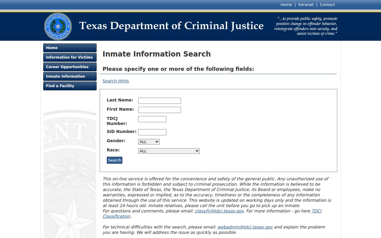 TDCJ search used after Morris County arrest custody transfers