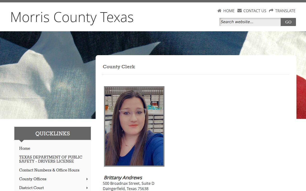 Morris County criminal misdemeanor case records on the County Clerk page