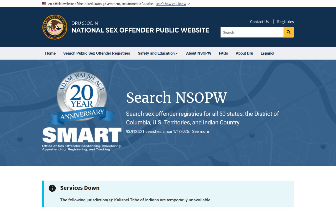 Morris County sex offender search through the national NSOPW registry layer